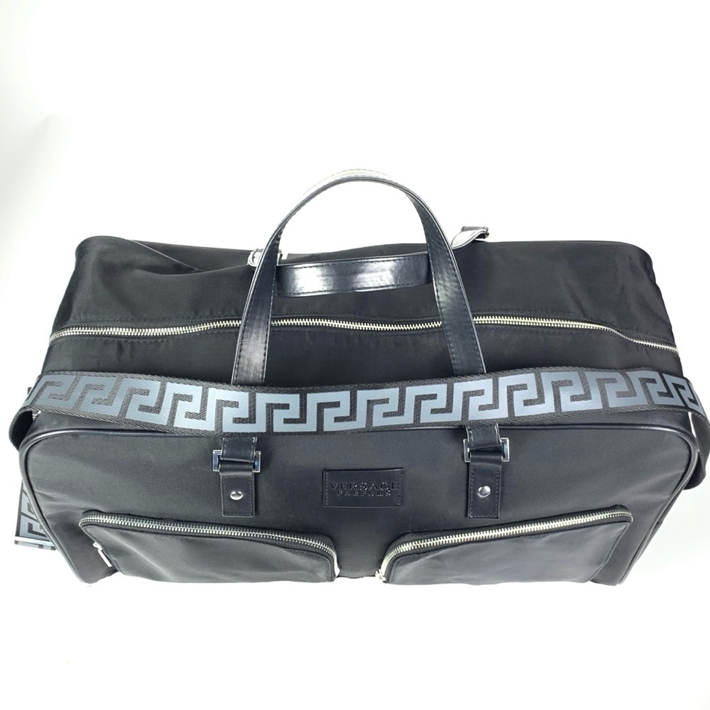 Versace Parfums Black Duffle Travel Overnight Bag - Picture 6 of 8